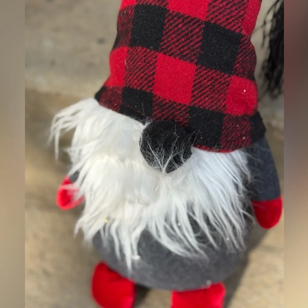 Pottery‎ Barn Gnome Plush Rustic Christmas Buffalo Plaid Farmhouse CountryCore